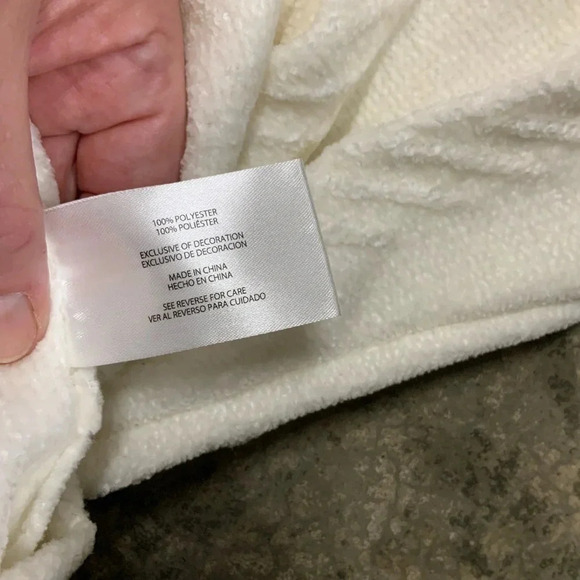 NWT ORVIS Sweater Womens Large Chenille Textured Knit Rib Trim Pullover Cream - Picture 7 of 7